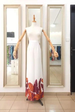 PALAZZO AVEC POCHE GARDEN ORANGE - Nanawax