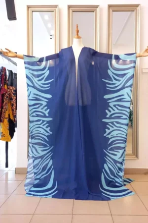 Paréo Assa Tiger blue - Nanawax