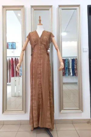 Robe à 2 ceintures Bogo Moutarde - Nanawax