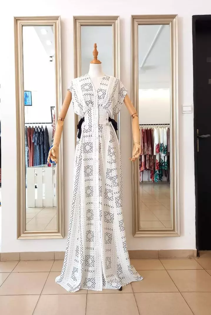 Robe à 2 ceintures Bogo beige