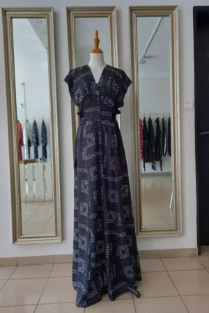 Robe à 2 ceintures Bogo noir - Nanawax